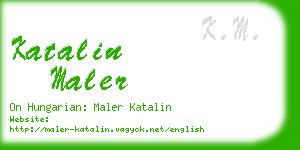 katalin maler business card